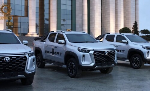 Armoured Changan pickups. Photo: https://grozny.tv/news/main/66919