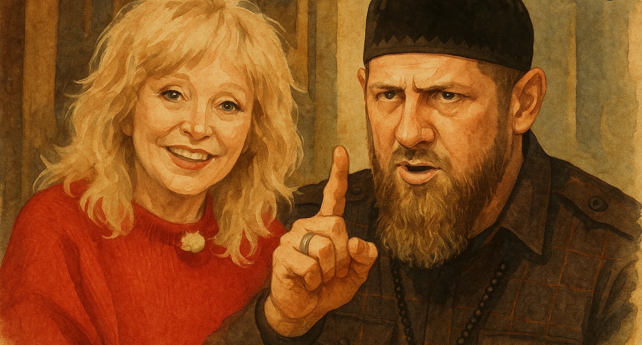 Pugacheva and Kadyrov. Illustration created by "Caucasian Knot" with the help of AI Pugacheva and Kadyrov. Illustration created by "Caucasian Knot" with the help of AI