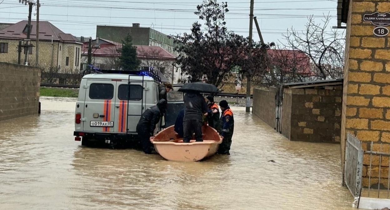 Flooding in the Derbent District. April 5, 2026. Photo by the Derbent District Administration https://t.me/derbentskiyrayon_official/21832 Flooding in the Derbent District. April 5, 2026. Photo by the Derbent District Administration https://t.me/derbentskiyrayon_official/21832