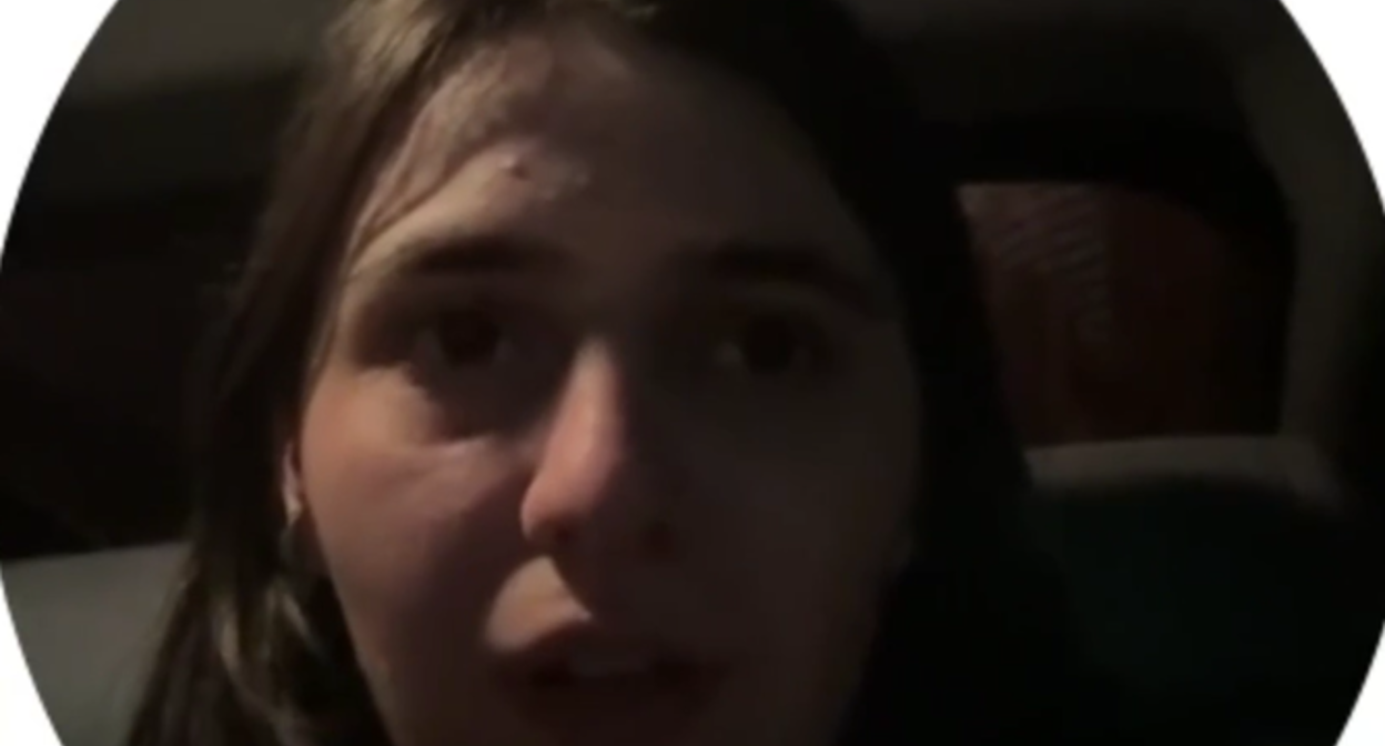 Aishat Khizrieva. Still from the video "Marem" from April 22, 2026, https://t.me/marem_group/1658. Aishat Khizrieva. Still from the video "Marem" from April 22, 2026, https://t.me/marem_group/1658.