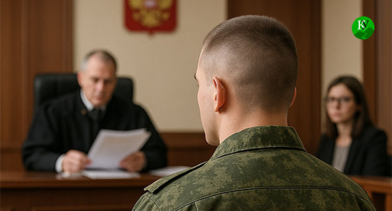 A serviceman in a courtroom. Illustration by the "Caucasian Knot" AI program Copilot. A serviceman in a courtroom. Illustration by the "Caucasian Knot" AI program Copilot.