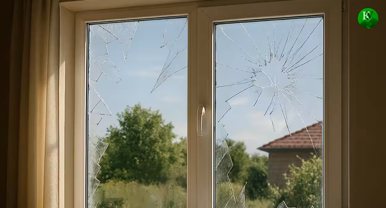 Broken windows. Illustration created by the Caucasian Knot using AI in the Copilot program. Broken windows. Illustration created by the Caucasian Knot using AI in the Copilot program.