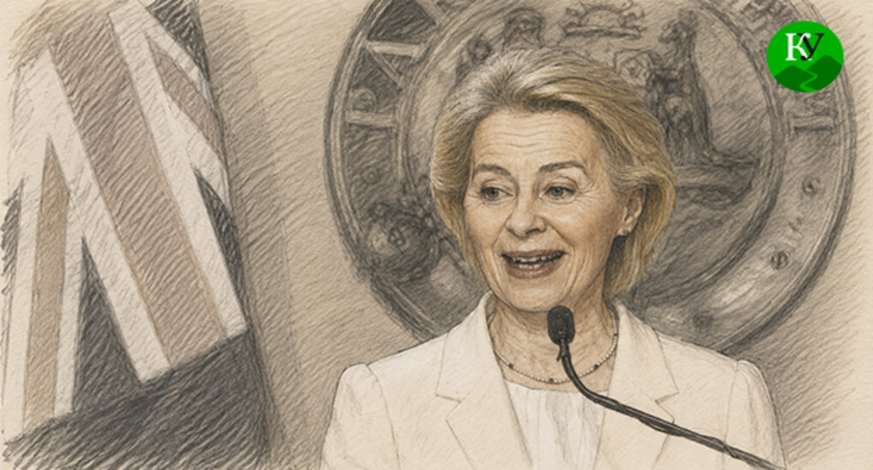 Ursula von der Leyen. Illustration created by the "Caucasian Knot" using AI in the Copilot program. Ursula von der Leyen. Illustration created by the "Caucasian Knot" using AI in the Copilot program.