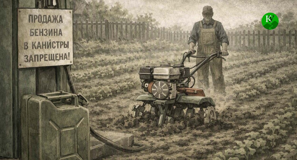 The gardener is plowing the vegetable garden. The collage was created by "Caucasian Knot" using AI in the Copilot program. The gardener is plowing the vegetable garden. The collage was created by "Caucasian Knot" using AI in the Copilot program.