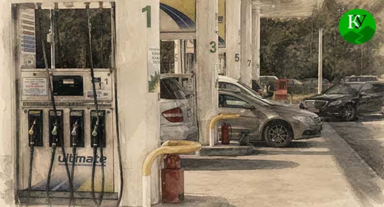 Gas station. Illustration created by "Caucasian Knot" using AI in the Copilot program. Gas station. Illustration created by "Caucasian Knot" using AI in the Copilot program.